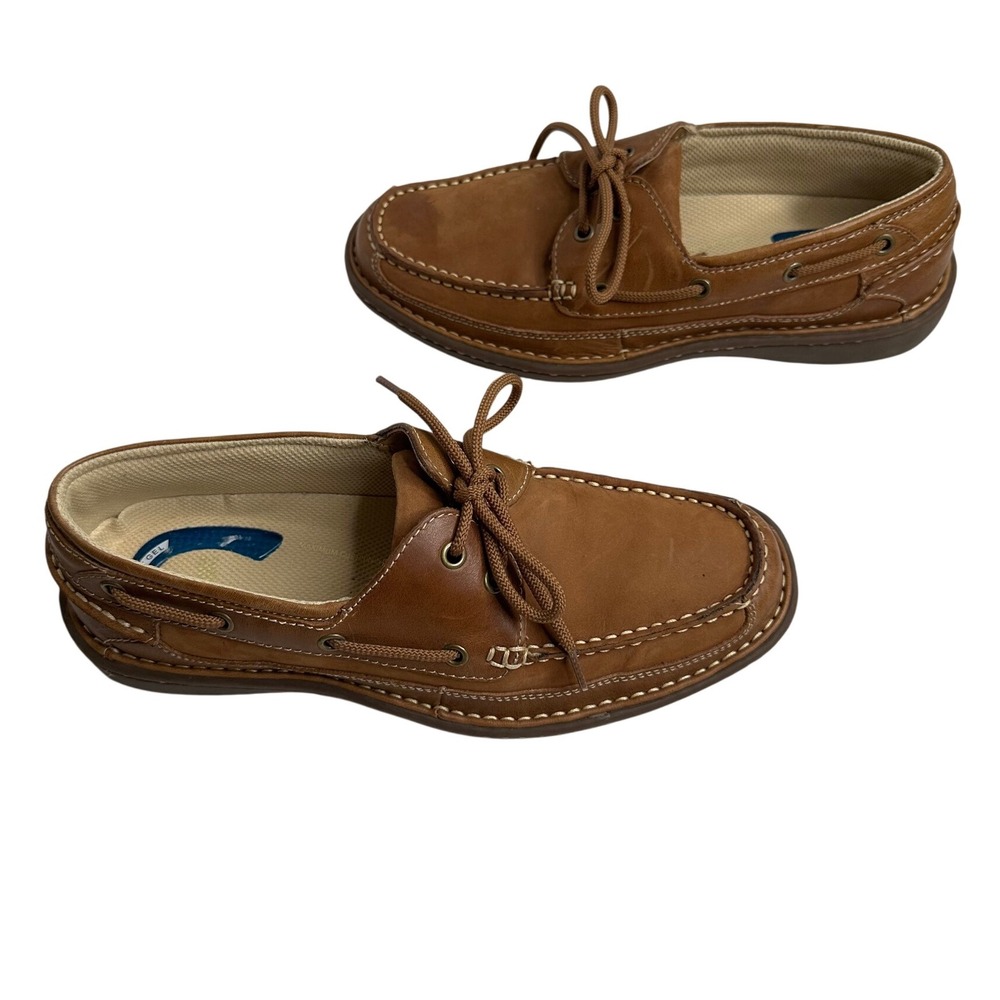 Nunn Bush Brown Leather Deck Boat Shoes‎ Comfort Gel Men's Size 9M Preppy Casual
